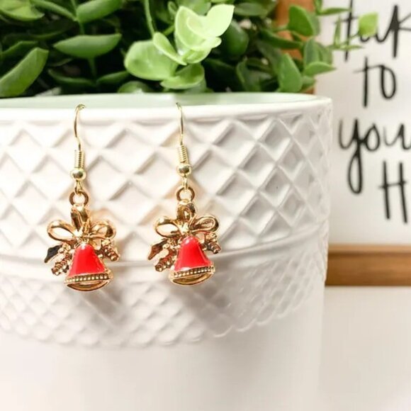 3/$12~Christmas Bell Earrings - Picture 2 of 2